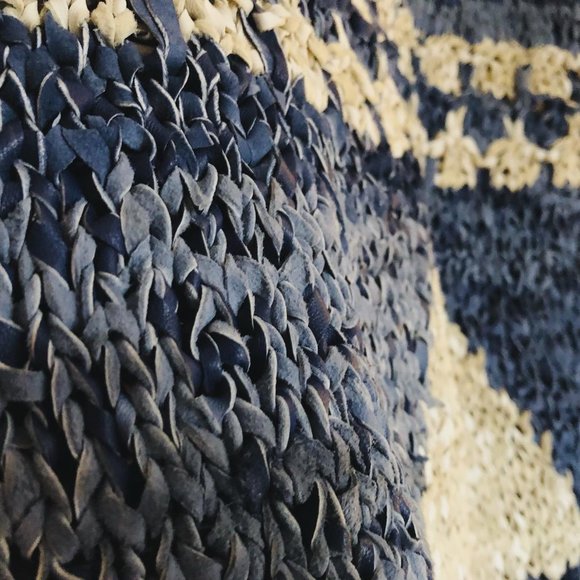 1980's Leather Knit Top - Picture 1 of 3